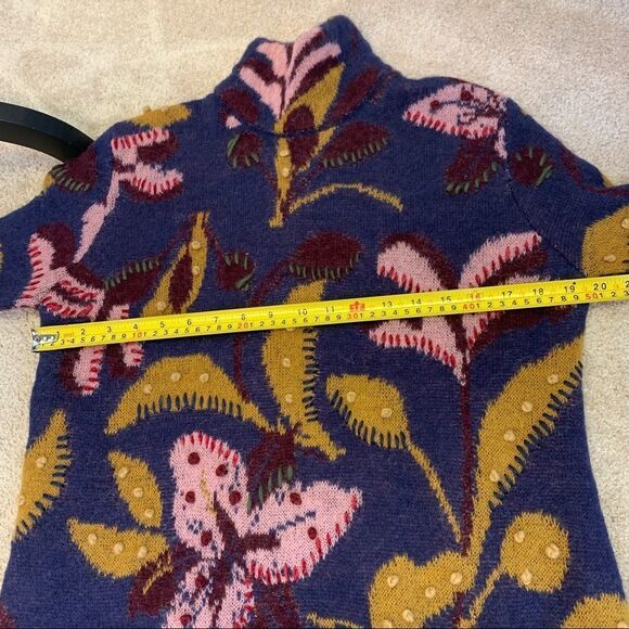 Zara Navy and Pink Floral Maxi Dress - Picture 11 of 12